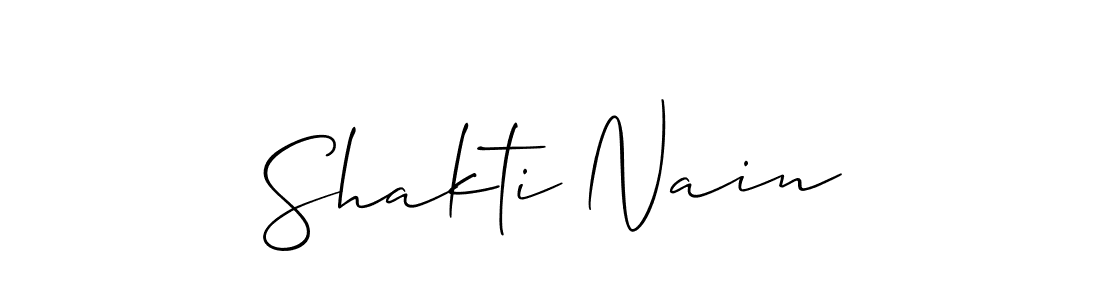 How to make Shakti Nain signature? Allison_Script is a professional autograph style. Create handwritten signature for Shakti Nain name. Shakti Nain signature style 2 images and pictures png