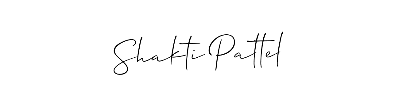 You should practise on your own different ways (Allison_Script) to write your name (Shakti Pattel) in signature. don't let someone else do it for you. Shakti Pattel signature style 2 images and pictures png
