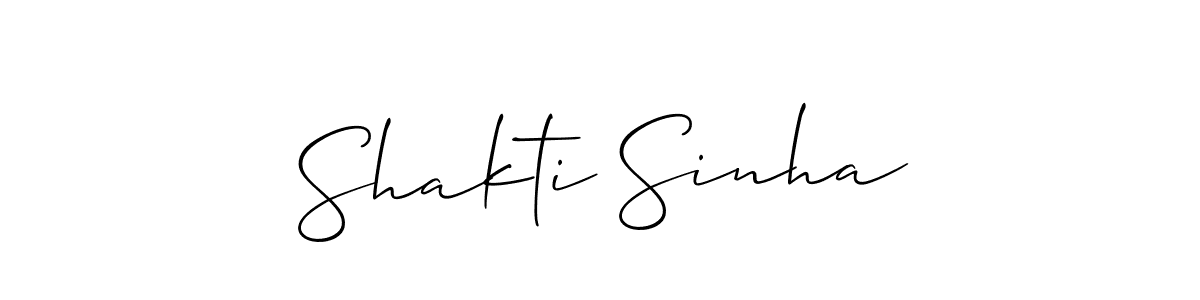 Allison_Script is a professional signature style that is perfect for those who want to add a touch of class to their signature. It is also a great choice for those who want to make their signature more unique. Get Shakti Sinha name to fancy signature for free. Shakti Sinha signature style 2 images and pictures png