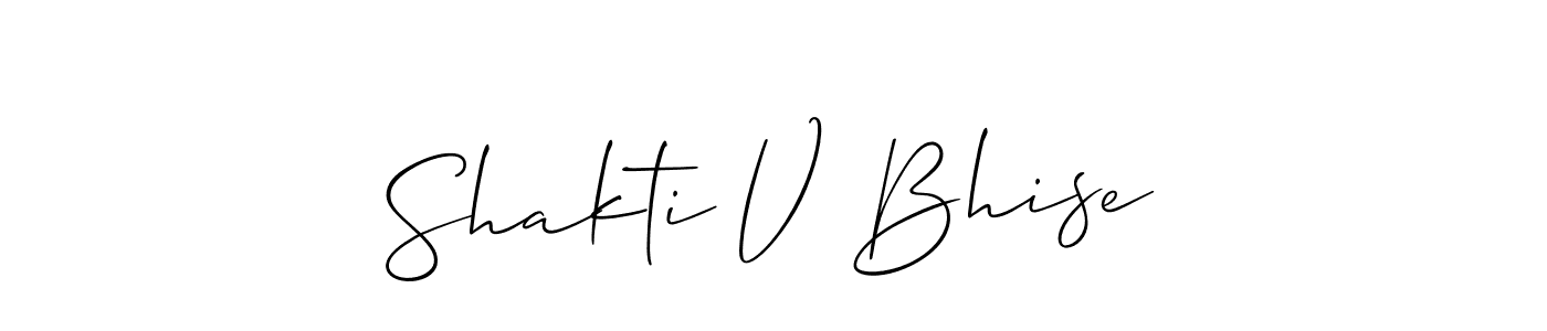 How to make Shakti V Bhise signature? Allison_Script is a professional autograph style. Create handwritten signature for Shakti V Bhise name. Shakti V Bhise signature style 2 images and pictures png