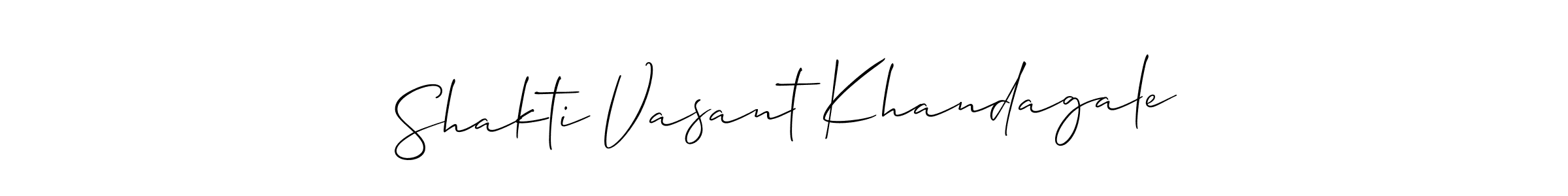 Make a short Shakti Vasant Khandagale signature style. Manage your documents anywhere anytime using Allison_Script. Create and add eSignatures, submit forms, share and send files easily. Shakti Vasant Khandagale signature style 2 images and pictures png