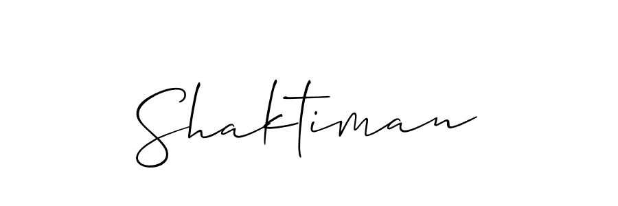 Make a beautiful signature design for name Shaktiman. With this signature (Allison_Script) style, you can create a handwritten signature for free. Shaktiman signature style 2 images and pictures png