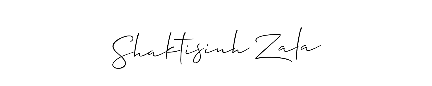 Design your own signature with our free online signature maker. With this signature software, you can create a handwritten (Allison_Script) signature for name Shaktisinh Zala. Shaktisinh Zala signature style 2 images and pictures png
