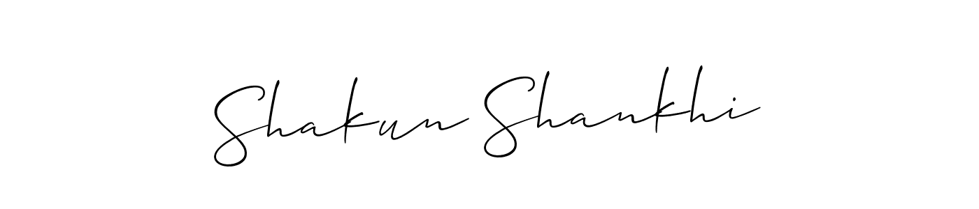 Shakun Shankhi stylish signature style. Best Handwritten Sign (Allison_Script) for my name. Handwritten Signature Collection Ideas for my name Shakun Shankhi. Shakun Shankhi signature style 2 images and pictures png