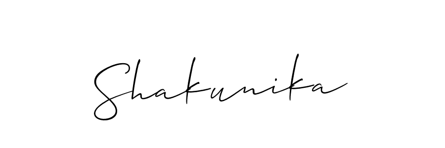 Make a beautiful signature design for name Shakunika. With this signature (Allison_Script) style, you can create a handwritten signature for free. Shakunika signature style 2 images and pictures png