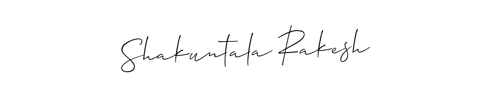 Use a signature maker to create a handwritten signature online. With this signature software, you can design (Allison_Script) your own signature for name Shakuntala Rakesh. Shakuntala Rakesh signature style 2 images and pictures png