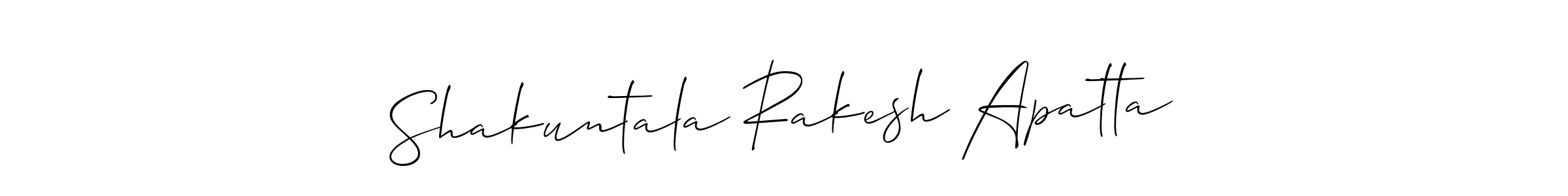 Check out images of Autograph of Shakuntala Rakesh Apatta name. Actor Shakuntala Rakesh Apatta Signature Style. Allison_Script is a professional sign style online. Shakuntala Rakesh Apatta signature style 2 images and pictures png