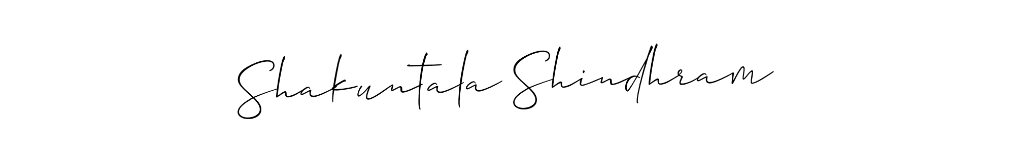 Design your own signature with our free online signature maker. With this signature software, you can create a handwritten (Allison_Script) signature for name Shakuntala Shindhram. Shakuntala Shindhram signature style 2 images and pictures png