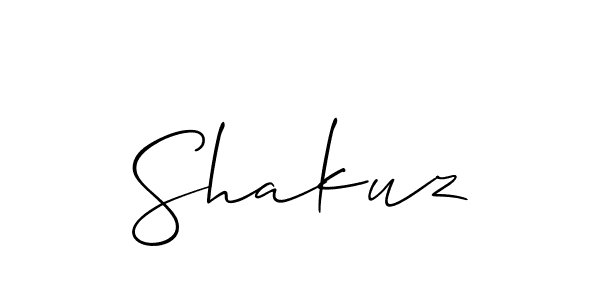 Allison_Script is a professional signature style that is perfect for those who want to add a touch of class to their signature. It is also a great choice for those who want to make their signature more unique. Get Shakuz name to fancy signature for free. Shakuz signature style 2 images and pictures png