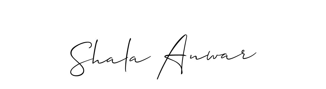 You should practise on your own different ways (Allison_Script) to write your name (Shala Anwar) in signature. don't let someone else do it for you. Shala Anwar signature style 2 images and pictures png