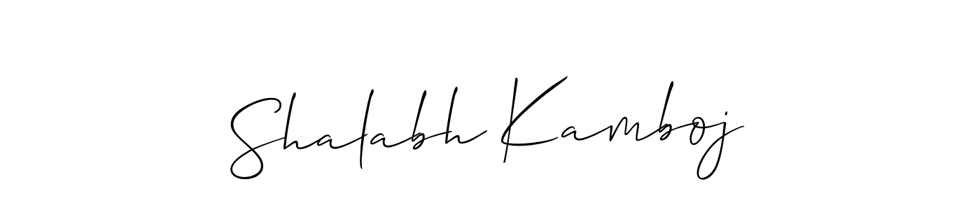 How to make Shalabh Kamboj name signature. Use Allison_Script style for creating short signs online. This is the latest handwritten sign. Shalabh Kamboj signature style 2 images and pictures png