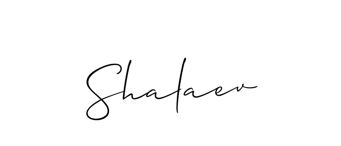 How to Draw Shalaev signature style? Allison_Script is a latest design signature styles for name Shalaev. Shalaev signature style 2 images and pictures png
