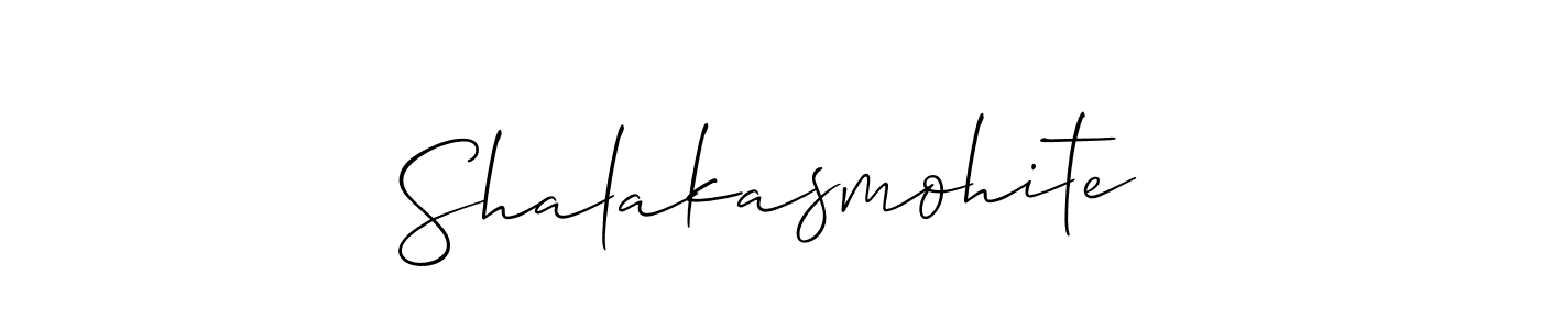 It looks lik you need a new signature style for name Shalakasmohite. Design unique handwritten (Allison_Script) signature with our free signature maker in just a few clicks. Shalakasmohite signature style 2 images and pictures png