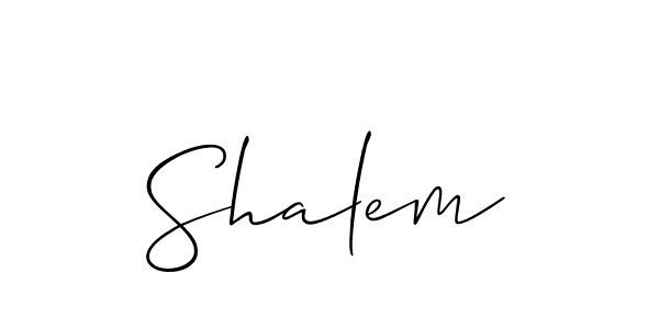 Make a beautiful signature design for name Shalem. With this signature (Allison_Script) style, you can create a handwritten signature for free. Shalem signature style 2 images and pictures png