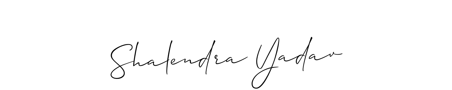 Create a beautiful signature design for name Shalendra Yadav. With this signature (Allison_Script) fonts, you can make a handwritten signature for free. Shalendra Yadav signature style 2 images and pictures png