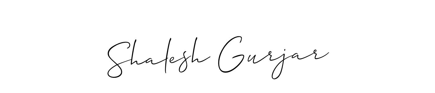 You should practise on your own different ways (Allison_Script) to write your name (Shalesh Gurjar) in signature. don't let someone else do it for you. Shalesh Gurjar signature style 2 images and pictures png