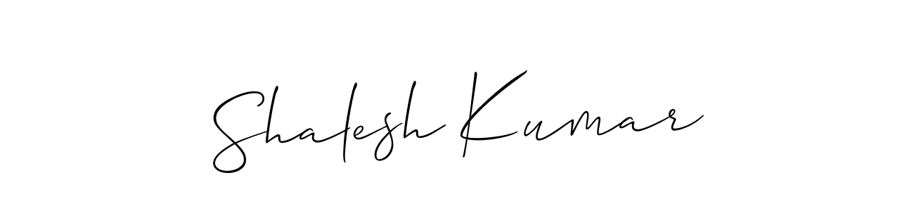 The best way (Allison_Script) to make a short signature is to pick only two or three words in your name. The name Shalesh Kumar include a total of six letters. For converting this name. Shalesh Kumar signature style 2 images and pictures png