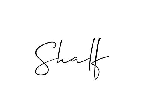 You should practise on your own different ways (Allison_Script) to write your name (Shalf) in signature. don't let someone else do it for you. Shalf signature style 2 images and pictures png