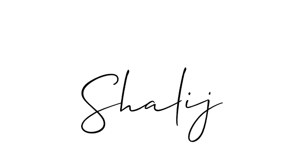 Also we have Shalij name is the best signature style. Create professional handwritten signature collection using Allison_Script autograph style. Shalij signature style 2 images and pictures png