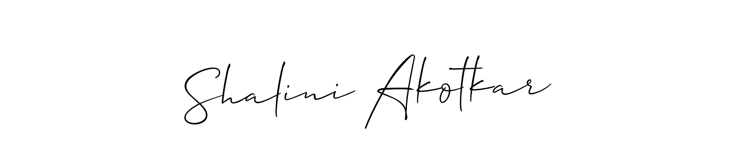 Also You can easily find your signature by using the search form. We will create Shalini Akotkar name handwritten signature images for you free of cost using Allison_Script sign style. Shalini Akotkar signature style 2 images and pictures png