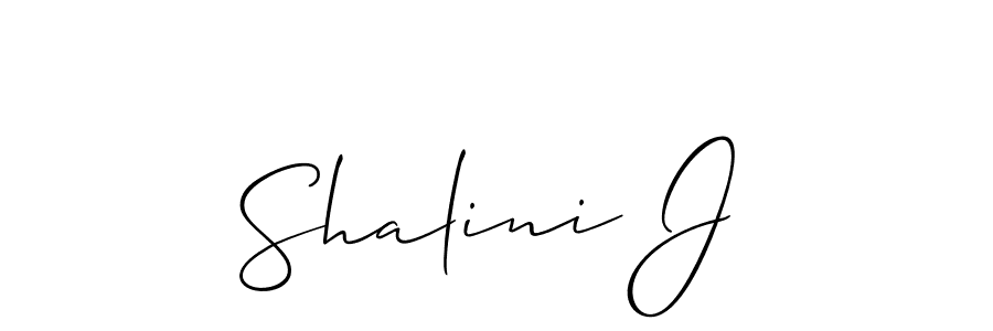 Also we have Shalini J name is the best signature style. Create professional handwritten signature collection using Allison_Script autograph style. Shalini J signature style 2 images and pictures png