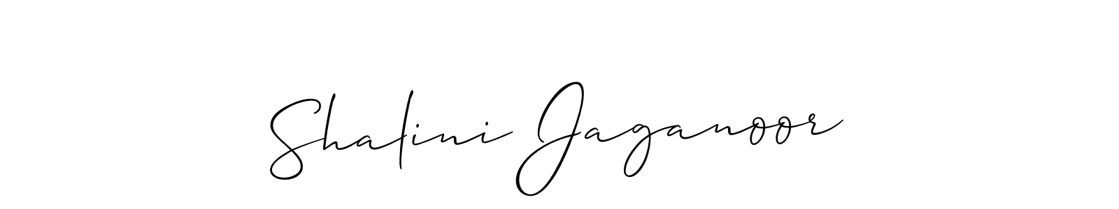 It looks lik you need a new signature style for name Shalini Jaganoor. Design unique handwritten (Allison_Script) signature with our free signature maker in just a few clicks. Shalini Jaganoor signature style 2 images and pictures png