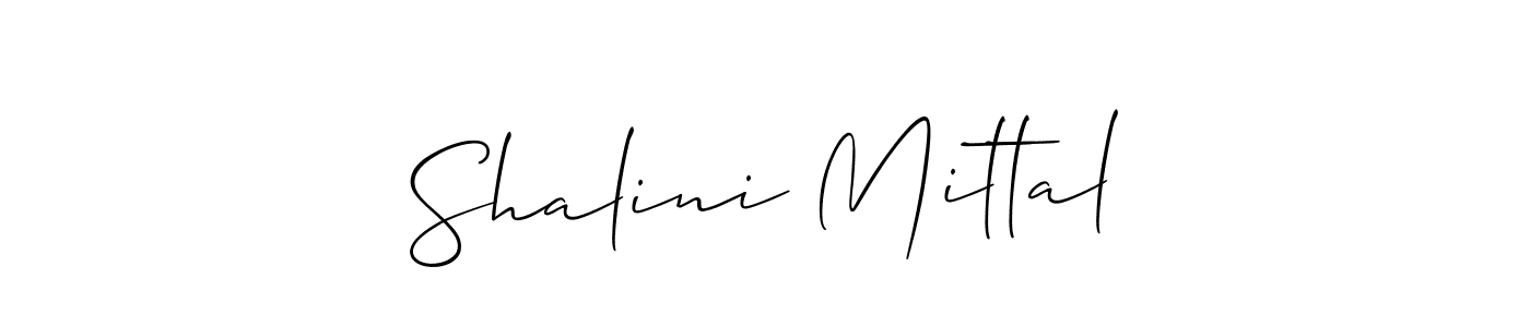 Create a beautiful signature design for name Shalini Mittal. With this signature (Allison_Script) fonts, you can make a handwritten signature for free. Shalini Mittal signature style 2 images and pictures png