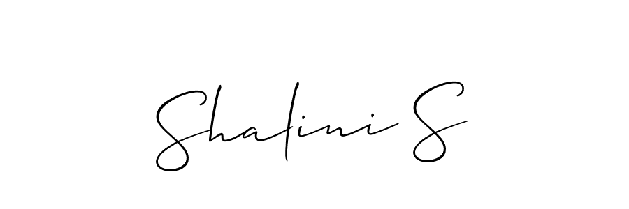 Allison_Script is a professional signature style that is perfect for those who want to add a touch of class to their signature. It is also a great choice for those who want to make their signature more unique. Get Shalini S name to fancy signature for free. Shalini S signature style 2 images and pictures png