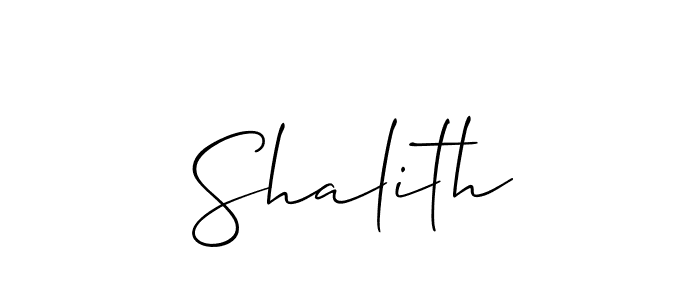 How to make Shalith signature? Allison_Script is a professional autograph style. Create handwritten signature for Shalith name. Shalith signature style 2 images and pictures png