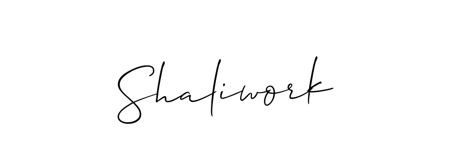 How to make Shaliwork name signature. Use Allison_Script style for creating short signs online. This is the latest handwritten sign. Shaliwork signature style 2 images and pictures png