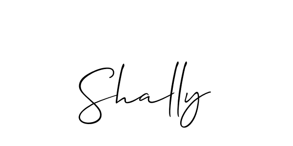 How to make Shally signature? Allison_Script is a professional autograph style. Create handwritten signature for Shally name. Shally signature style 2 images and pictures png