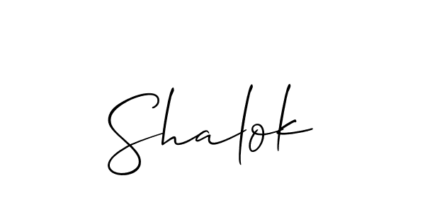Make a beautiful signature design for name Shalok. With this signature (Allison_Script) style, you can create a handwritten signature for free. Shalok signature style 2 images and pictures png