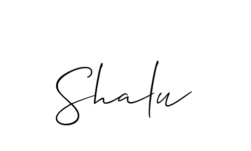 Create a beautiful signature design for name Shalu. With this signature (Allison_Script) fonts, you can make a handwritten signature for free. Shalu signature style 2 images and pictures png