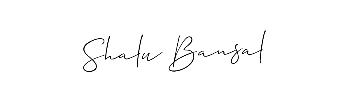 Make a beautiful signature design for name Shalu Bansal. Use this online signature maker to create a handwritten signature for free. Shalu Bansal signature style 2 images and pictures png