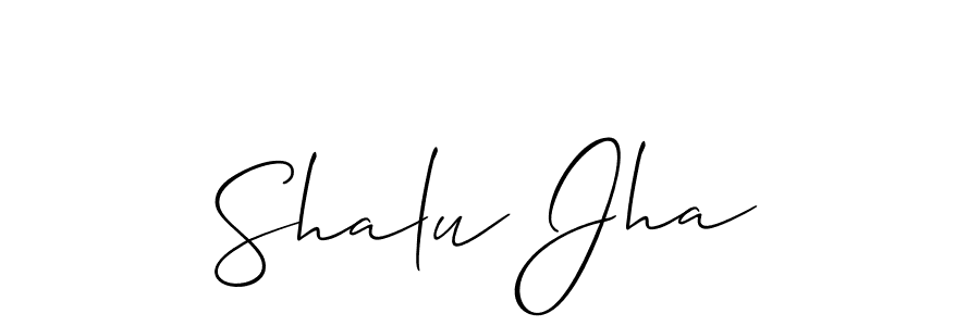 Use a signature maker to create a handwritten signature online. With this signature software, you can design (Allison_Script) your own signature for name Shalu Jha. Shalu Jha signature style 2 images and pictures png