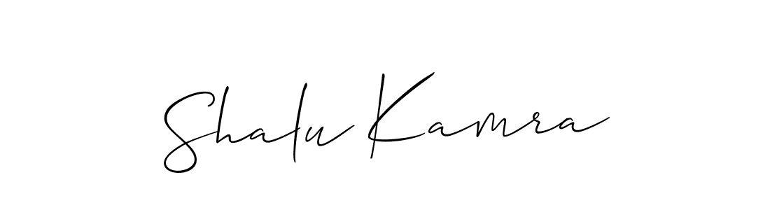 if you are searching for the best signature style for your name Shalu Kamra. so please give up your signature search. here we have designed multiple signature styles  using Allison_Script. Shalu Kamra signature style 2 images and pictures png