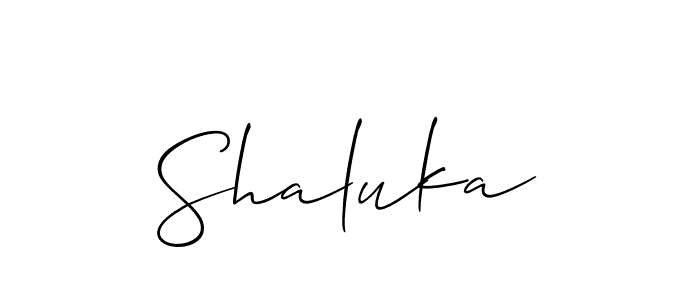 Shaluka stylish signature style. Best Handwritten Sign (Allison_Script) for my name. Handwritten Signature Collection Ideas for my name Shaluka. Shaluka signature style 2 images and pictures png