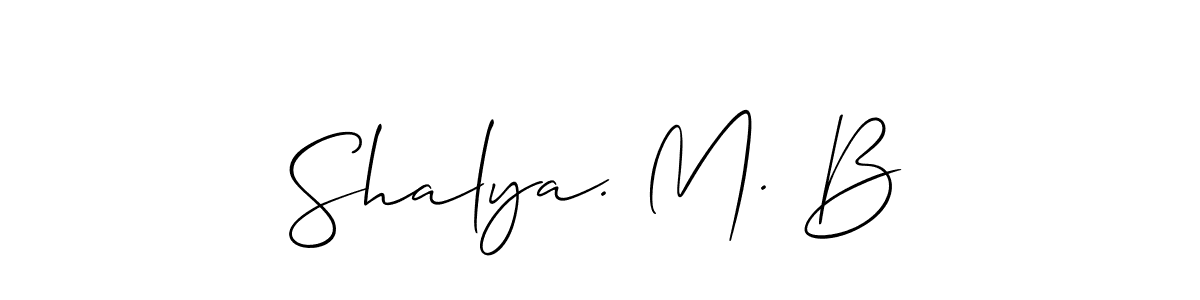 Once you've used our free online signature maker to create your best signature Allison_Script style, it's time to enjoy all of the benefits that Shalya. M. B name signing documents. Shalya. M. B signature style 2 images and pictures png