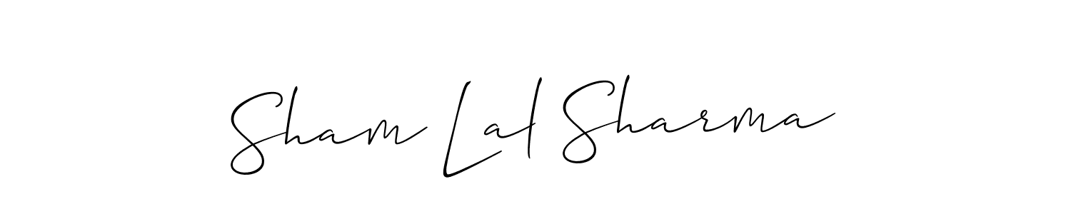 Also we have Sham Lal Sharma name is the best signature style. Create professional handwritten signature collection using Allison_Script autograph style. Sham Lal Sharma signature style 2 images and pictures png