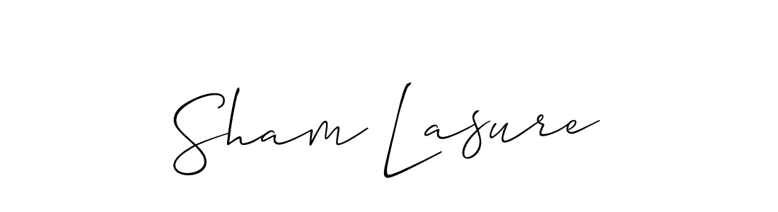 Also You can easily find your signature by using the search form. We will create Sham Lasure name handwritten signature images for you free of cost using Allison_Script sign style. Sham Lasure signature style 2 images and pictures png