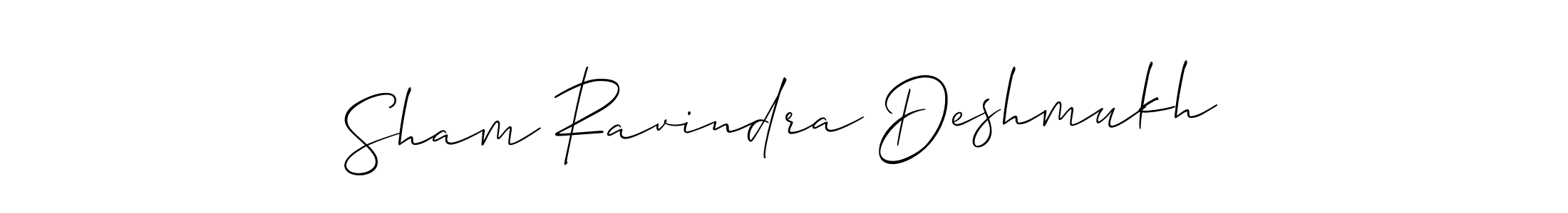 Also we have Sham Ravindra Deshmukh name is the best signature style. Create professional handwritten signature collection using Allison_Script autograph style. Sham Ravindra Deshmukh signature style 2 images and pictures png