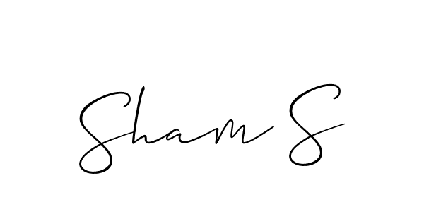 How to Draw Sham S signature style? Allison_Script is a latest design signature styles for name Sham S. Sham S signature style 2 images and pictures png