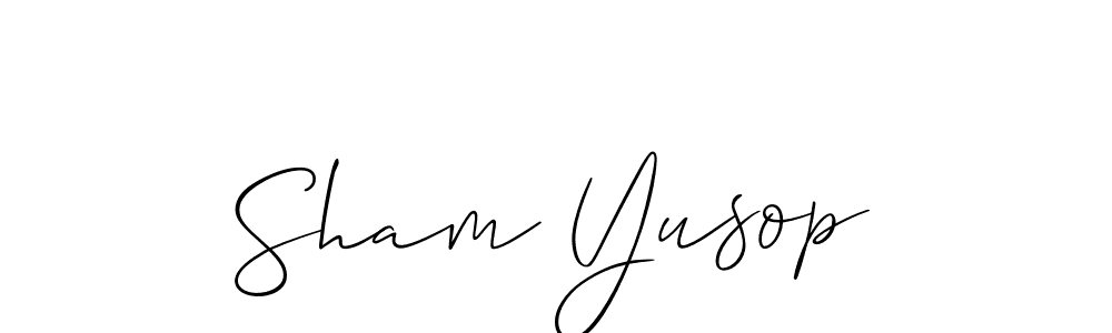 This is the best signature style for the Sham Yusop name. Also you like these signature font (Allison_Script). Mix name signature. Sham Yusop signature style 2 images and pictures png