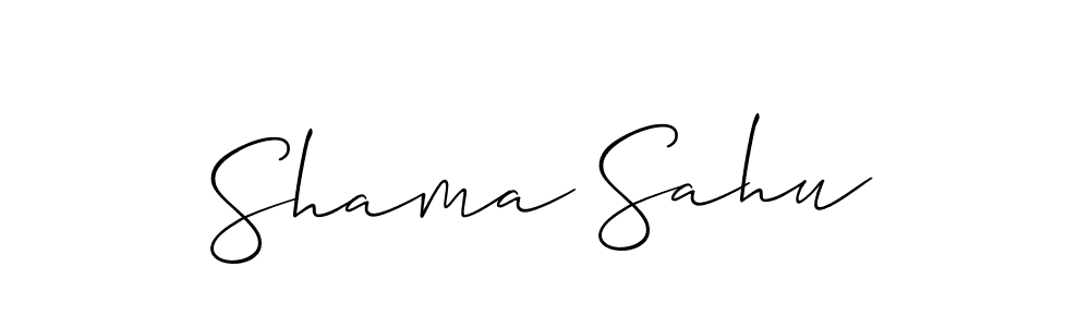 Shama Sahu stylish signature style. Best Handwritten Sign (Allison_Script) for my name. Handwritten Signature Collection Ideas for my name Shama Sahu. Shama Sahu signature style 2 images and pictures png