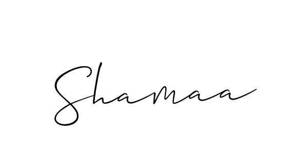 Shamaa stylish signature style. Best Handwritten Sign (Allison_Script) for my name. Handwritten Signature Collection Ideas for my name Shamaa. Shamaa signature style 2 images and pictures png