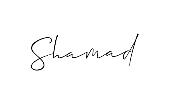 Also we have Shamad name is the best signature style. Create professional handwritten signature collection using Allison_Script autograph style. Shamad signature style 2 images and pictures png