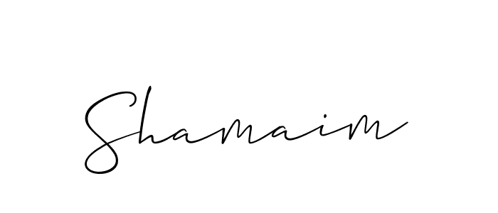 Shamaim stylish signature style. Best Handwritten Sign (Allison_Script) for my name. Handwritten Signature Collection Ideas for my name Shamaim. Shamaim signature style 2 images and pictures png