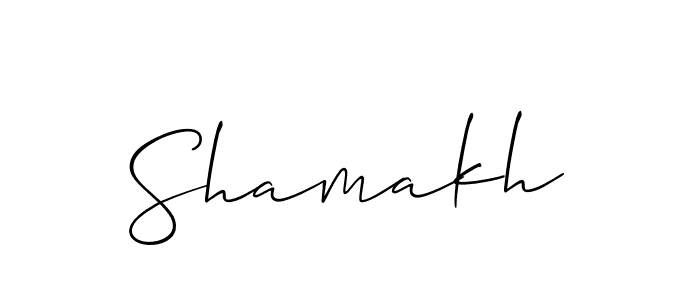 The best way (Allison_Script) to make a short signature is to pick only two or three words in your name. The name Shamakh include a total of six letters. For converting this name. Shamakh signature style 2 images and pictures png