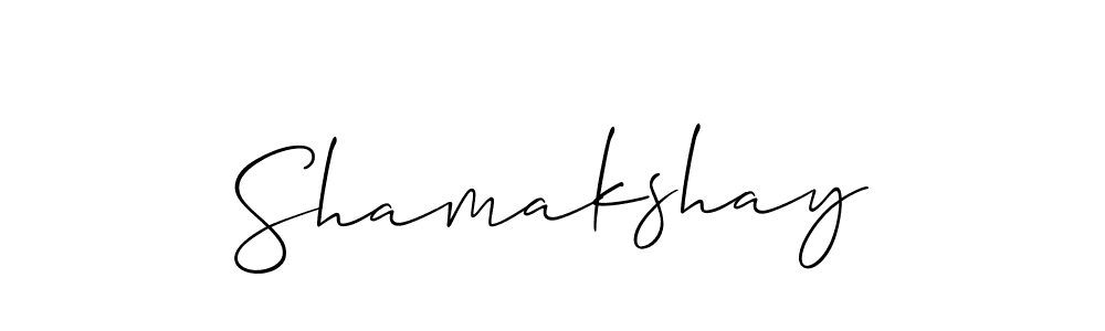 How to make Shamakshay signature? Allison_Script is a professional autograph style. Create handwritten signature for Shamakshay name. Shamakshay signature style 2 images and pictures png