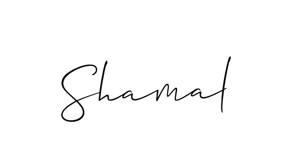 Shamal stylish signature style. Best Handwritten Sign (Allison_Script) for my name. Handwritten Signature Collection Ideas for my name Shamal. Shamal signature style 2 images and pictures png